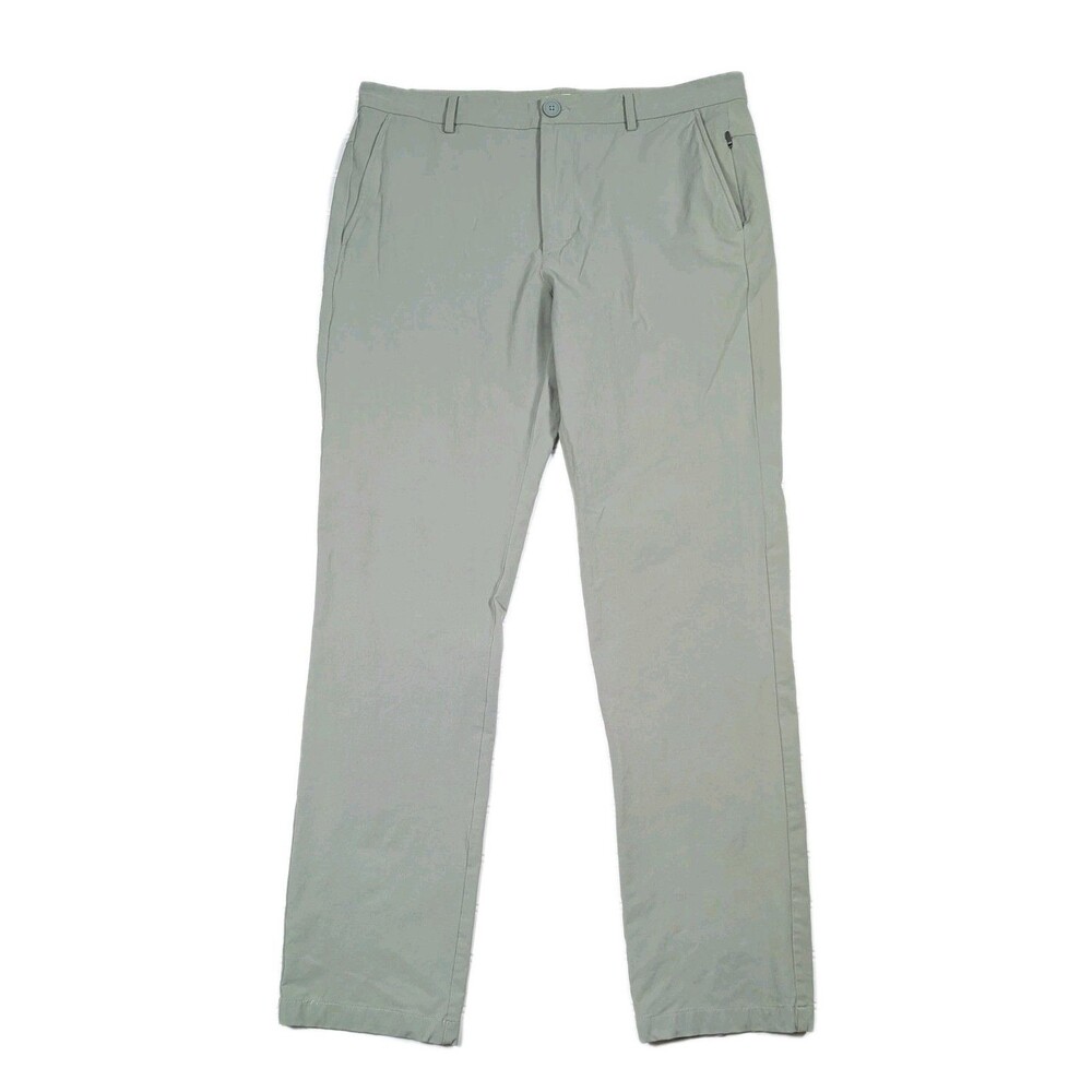 Tom Brady Structured Stretch Pants Men's 36 (36x32) Light Sage Green Performance